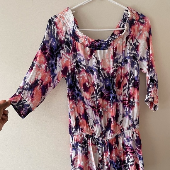 Womens Tye Dye Romper/ Jumpsuit Size S/P Color Pink - Picture 6 of 13